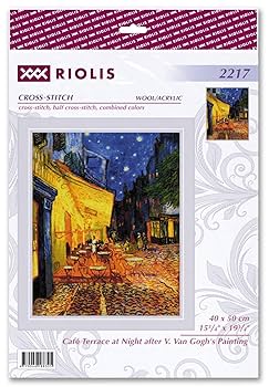 Amazon | RIOLIS - V後の夜のカフェテラス、ゴッホ2217、クロス